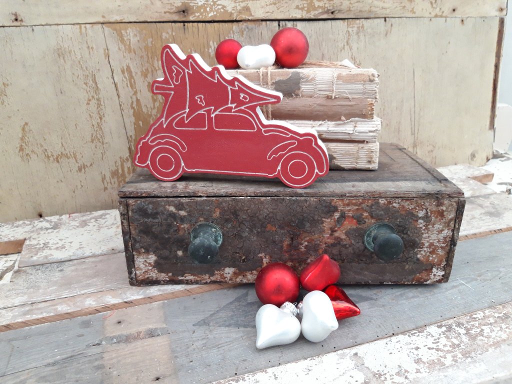 Christmas Car With Tree Ornament