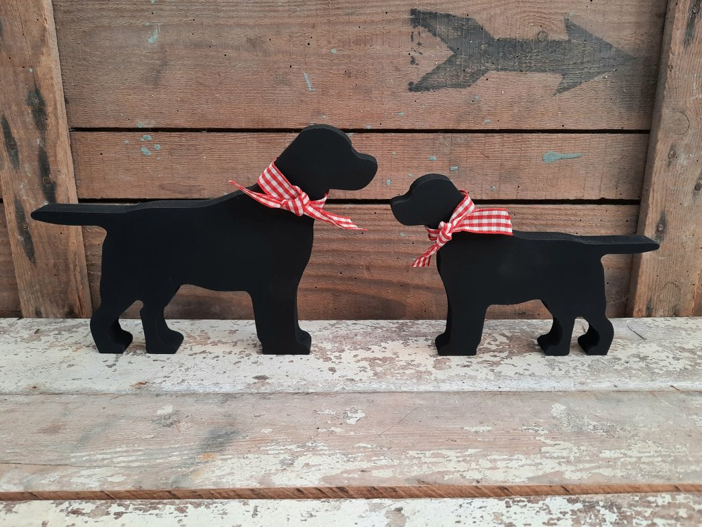 Handpainted Wooden Labrador - Standing