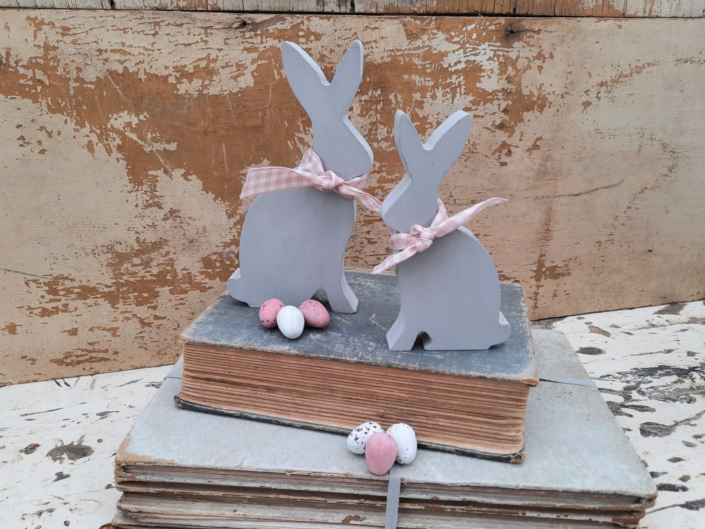 Painted Wooden Hare
