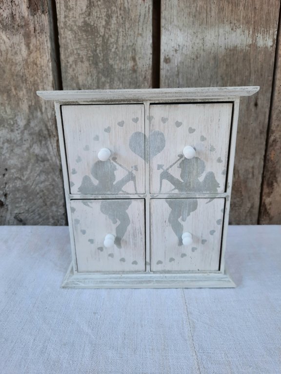 Mini Chest Of Drawers With Cherub Stencil