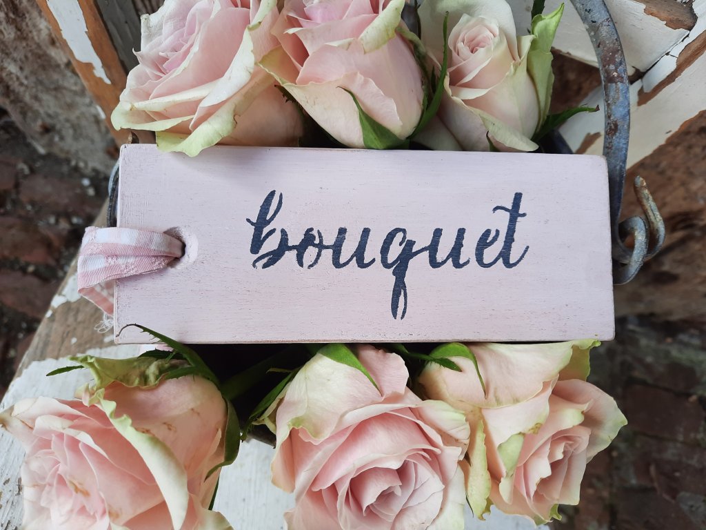 Painted Hanging Bouquet Tag