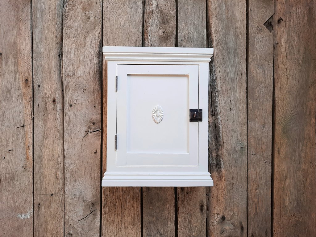 Handmade White Wooden Cabinet