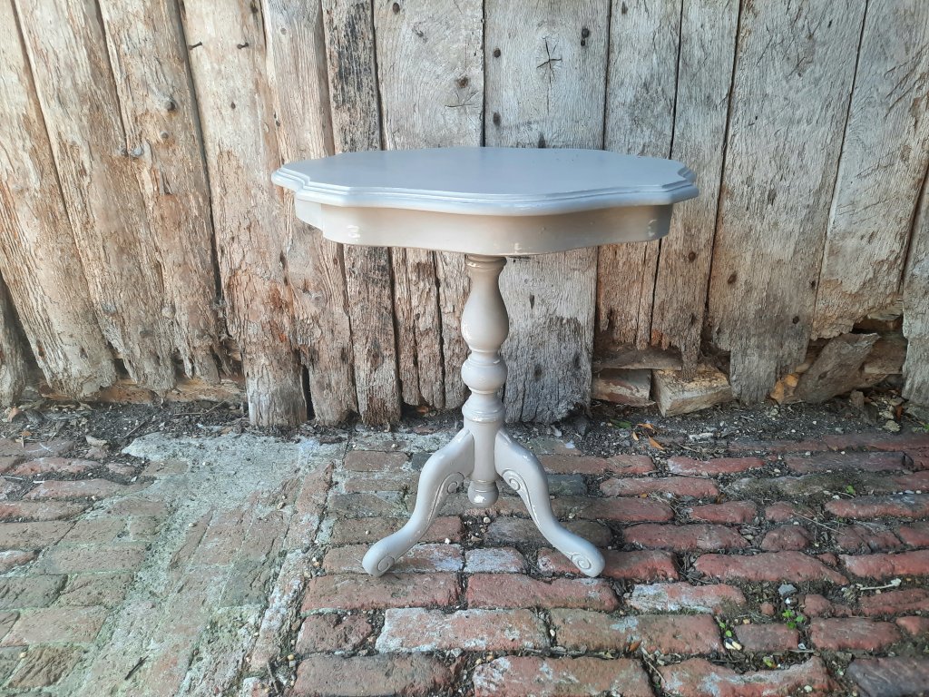 Painted Grey Tripod Table