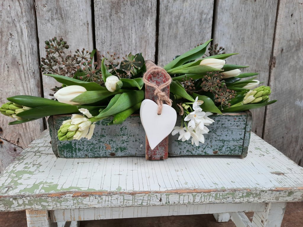 Painted Hanging Wooden Heart