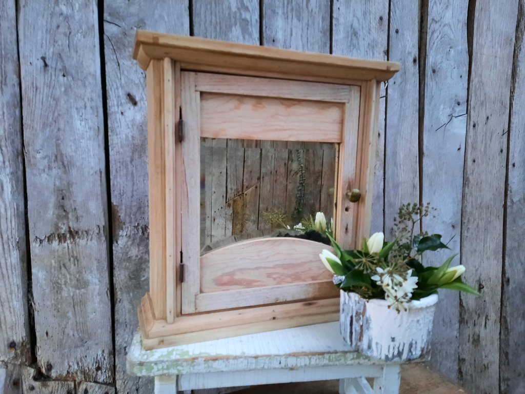 Vintage Cupboard With Mirrored Door