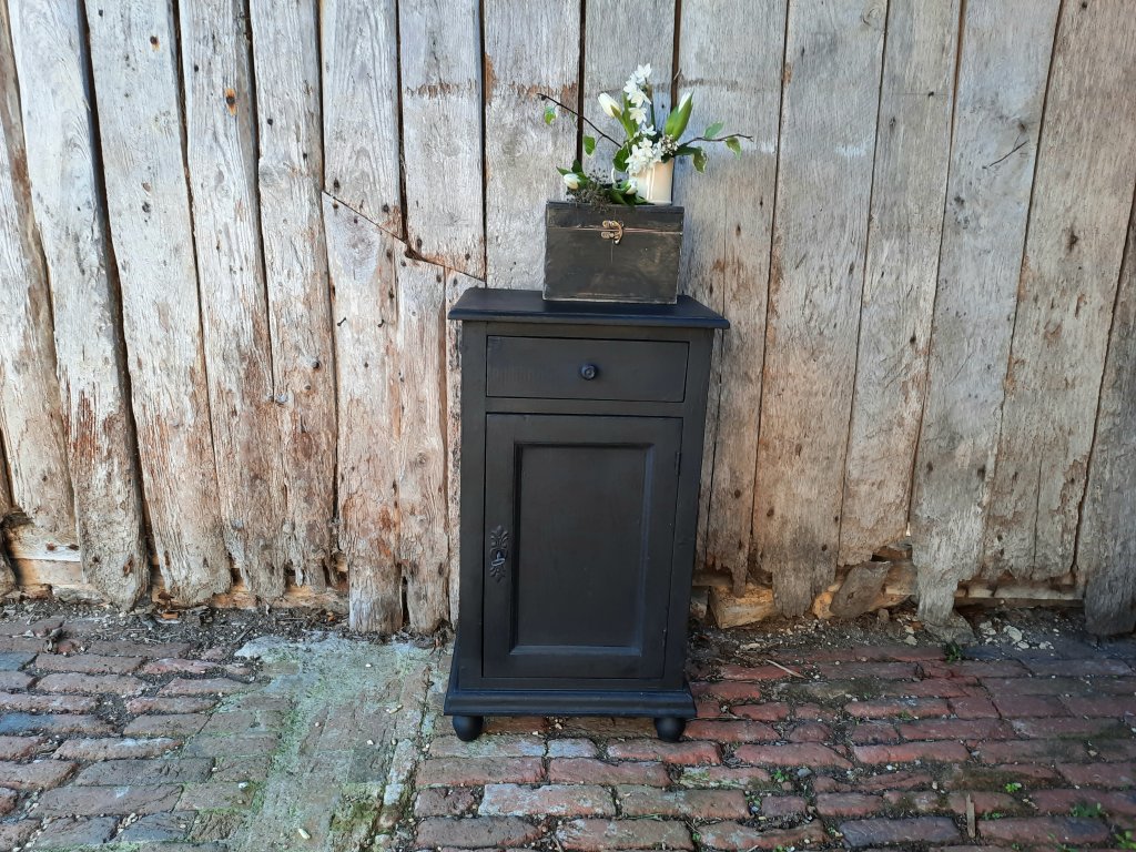 Painted Black Pine Cupboard