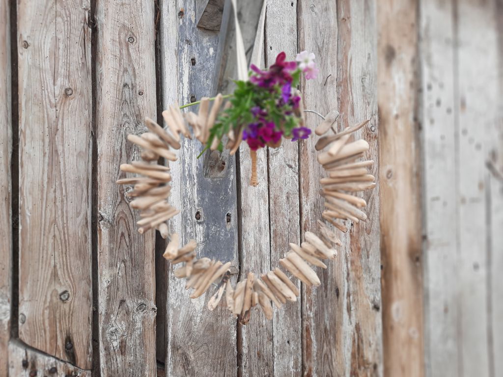 Hanging Driftwood Heart