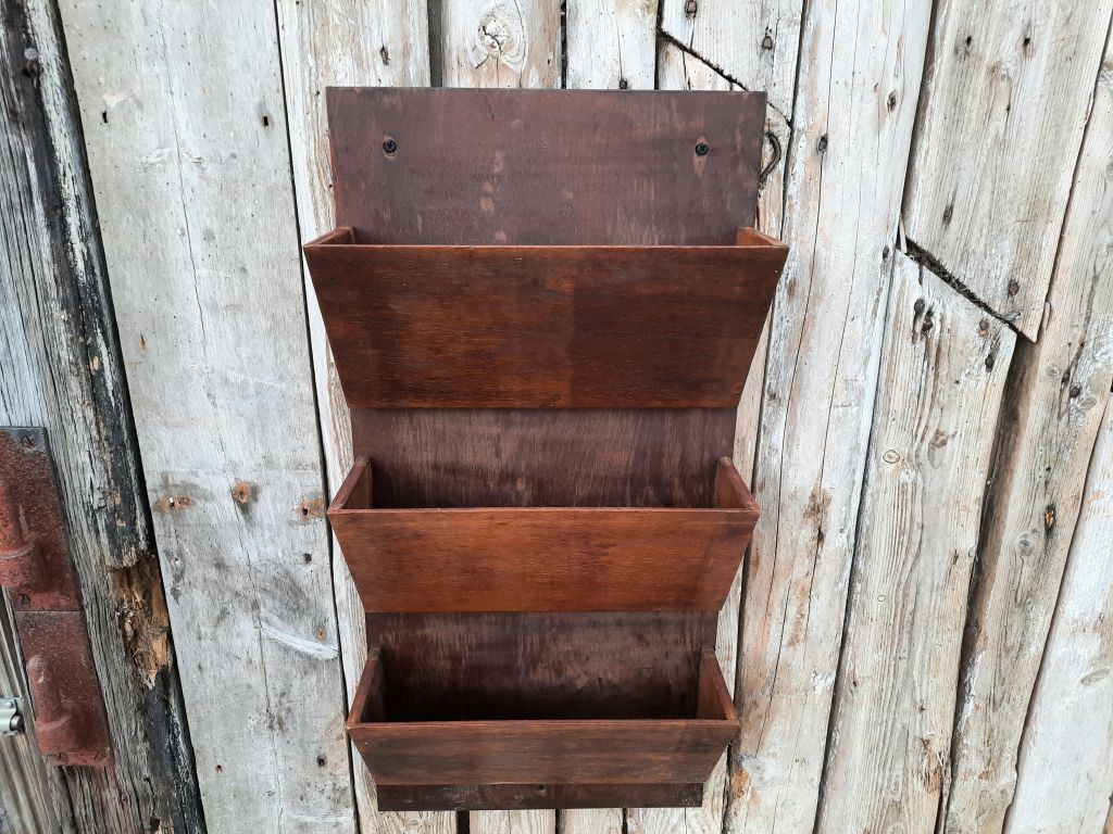 Large Wall Mounted Wooden Rack