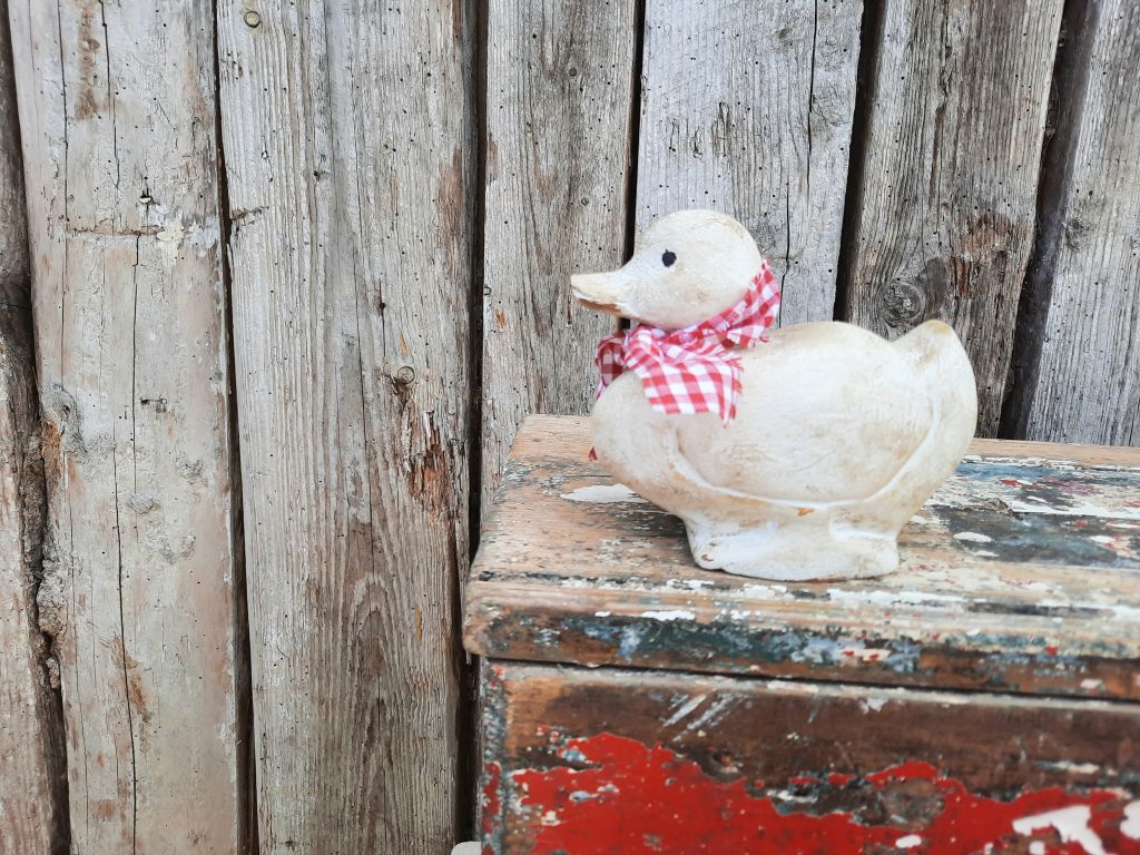 Painted Little Wooden Duck