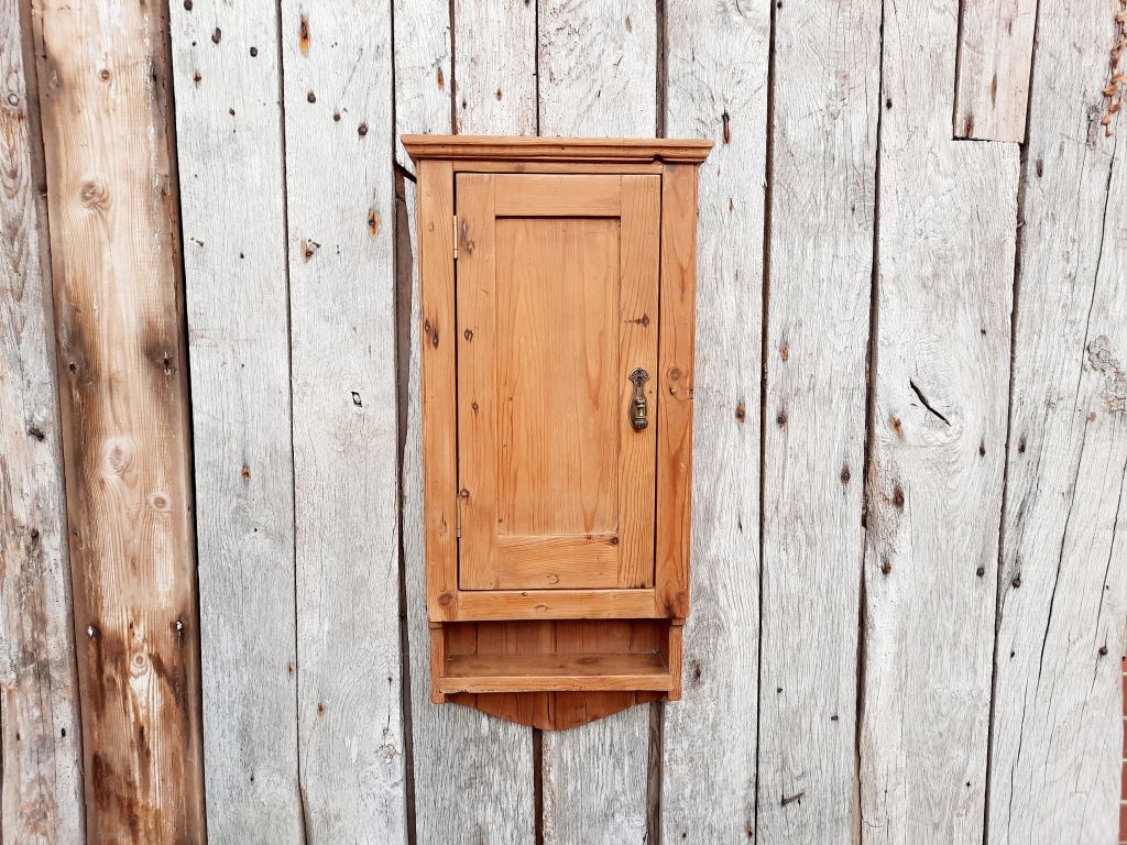 Vintage Wall Mounted Pine Cabinet