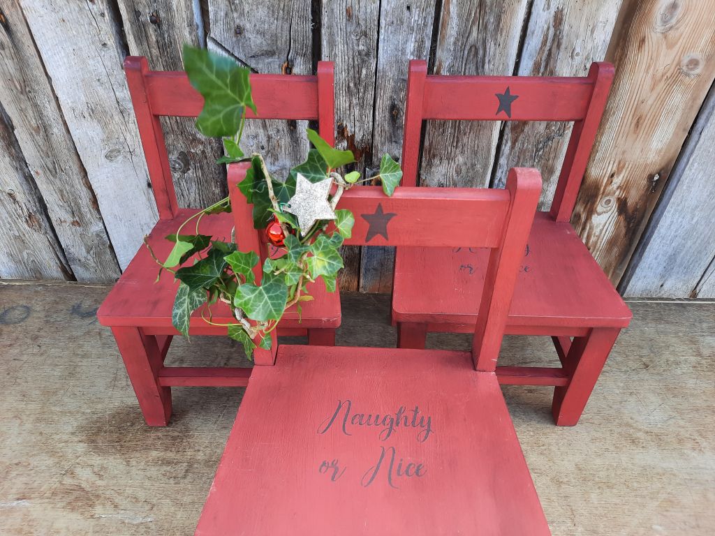 Naughty Or Nice Red Children's Chair