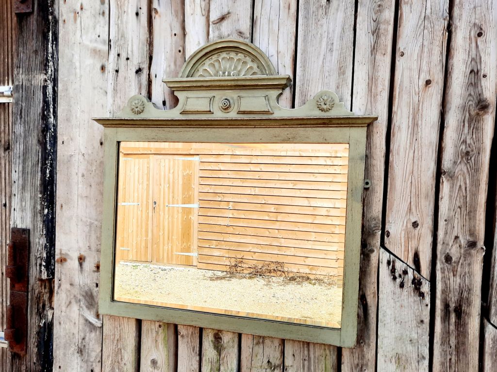 Green Framed Mirror