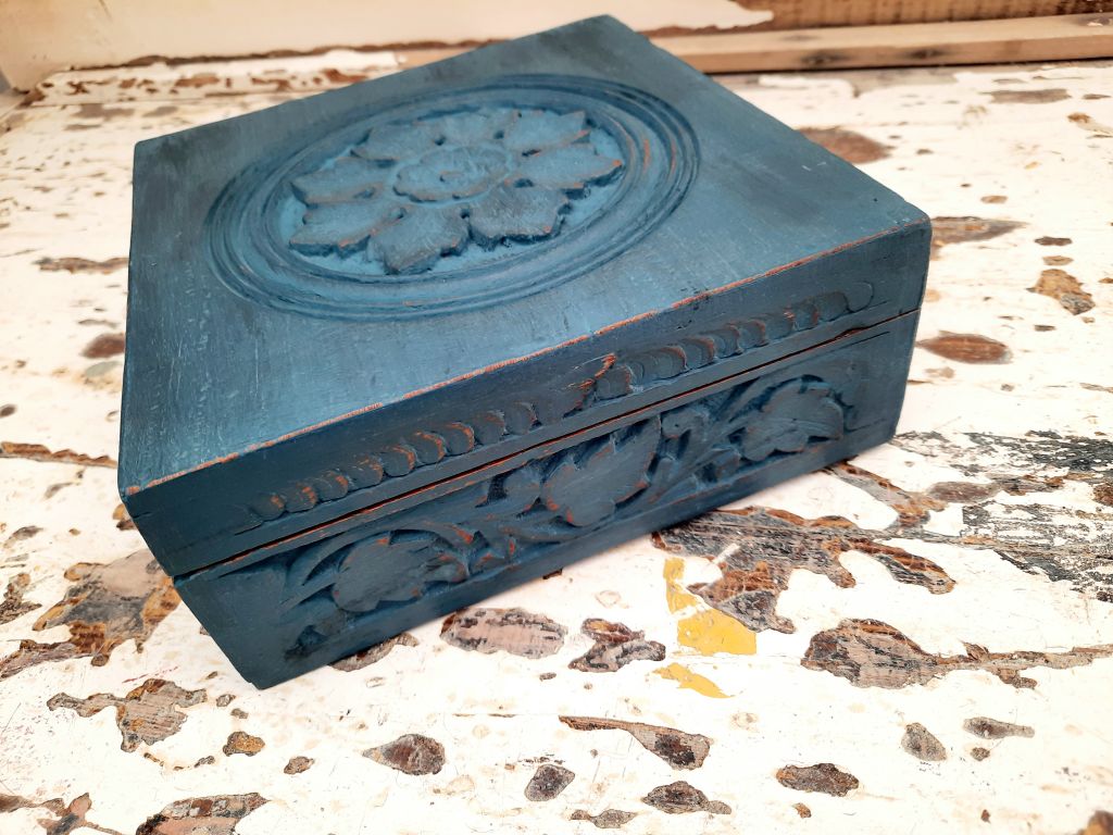 Painted Teal Gift Box