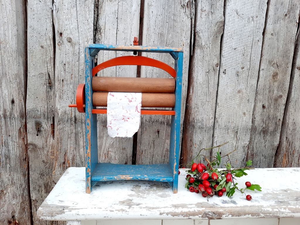 Vintage French Wooden Mangle