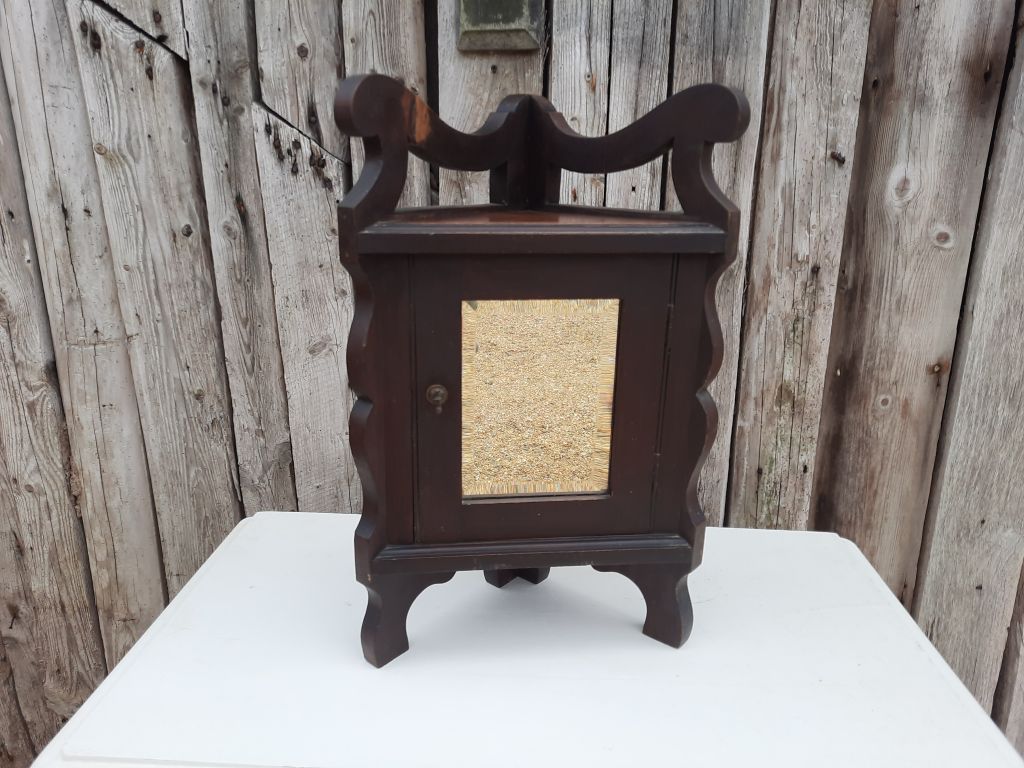 Small Wooden Corner Cupboard