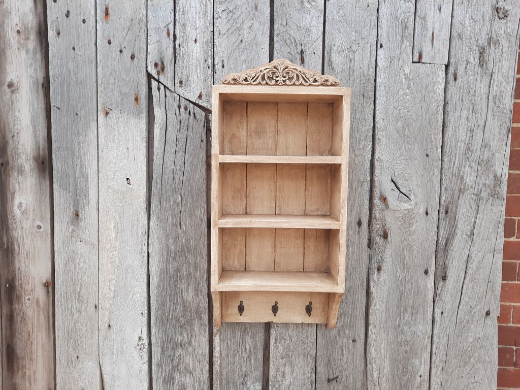 Handmade  Painted Wooden Shelves With Scroll Detail