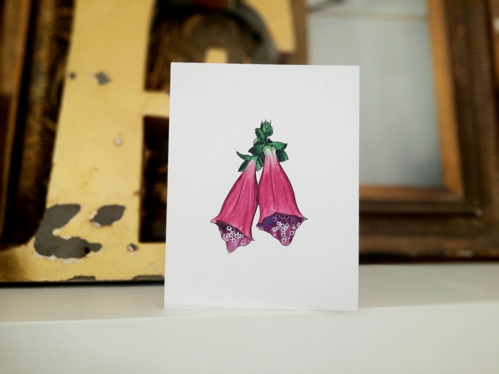 Foxglove Greeting Card