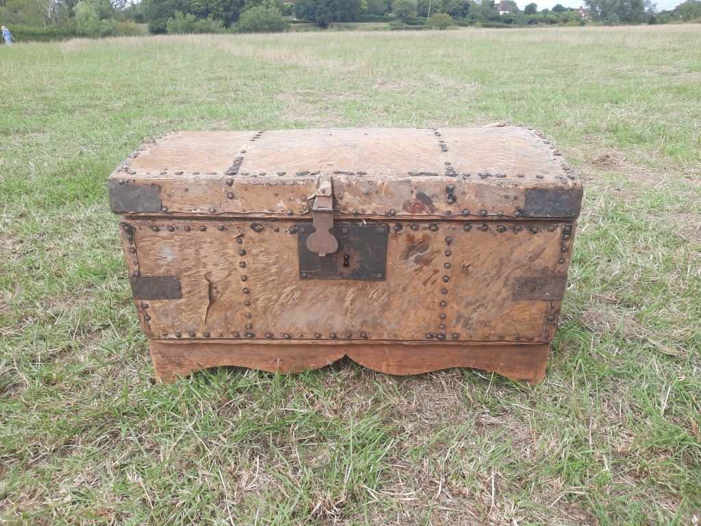 Vintage Silver Travel Trunk Vintage Silver Travel Trunk