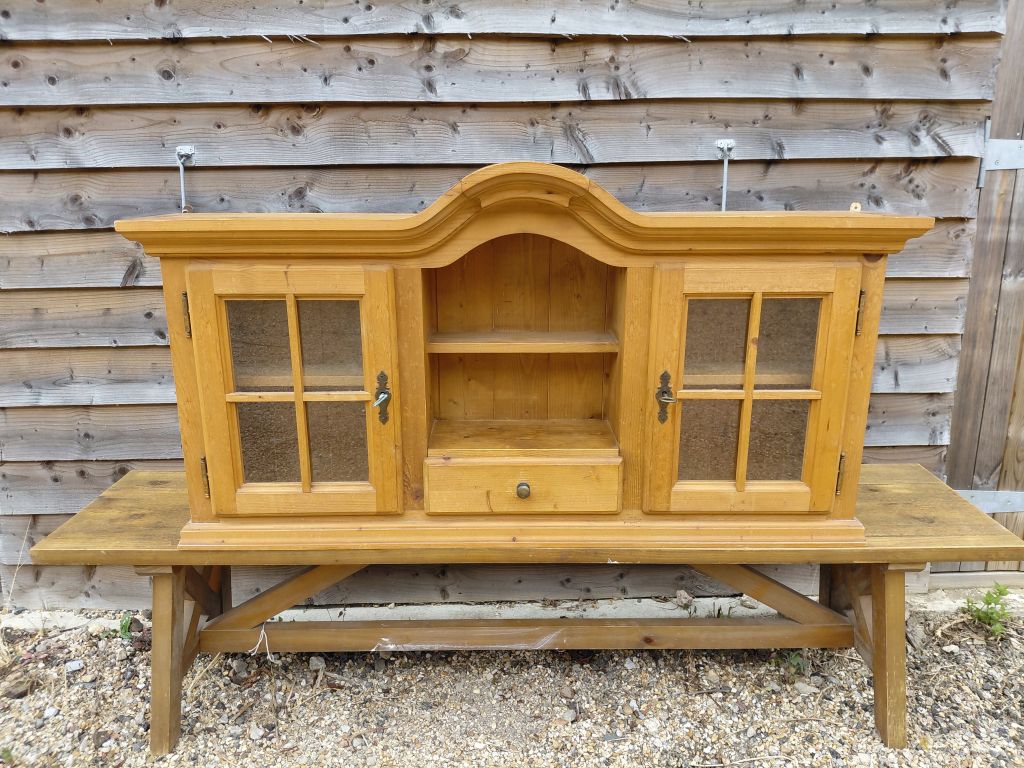 Pine Cupboard With Windows Pine Cupboard With Windows