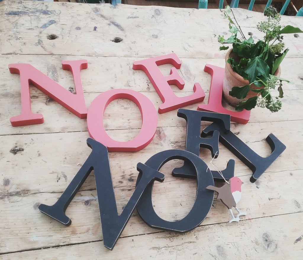 Painted Wooden NOEL Letters