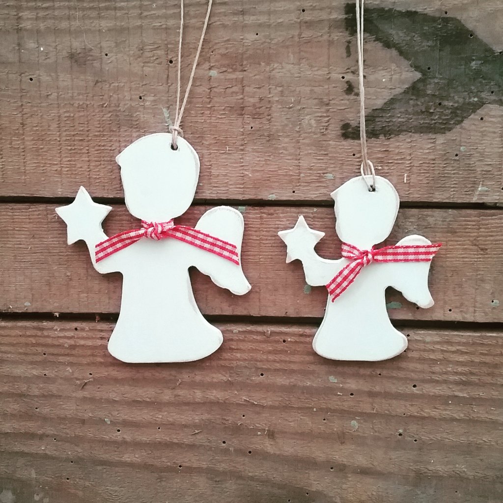 Hanging Wooden Angels