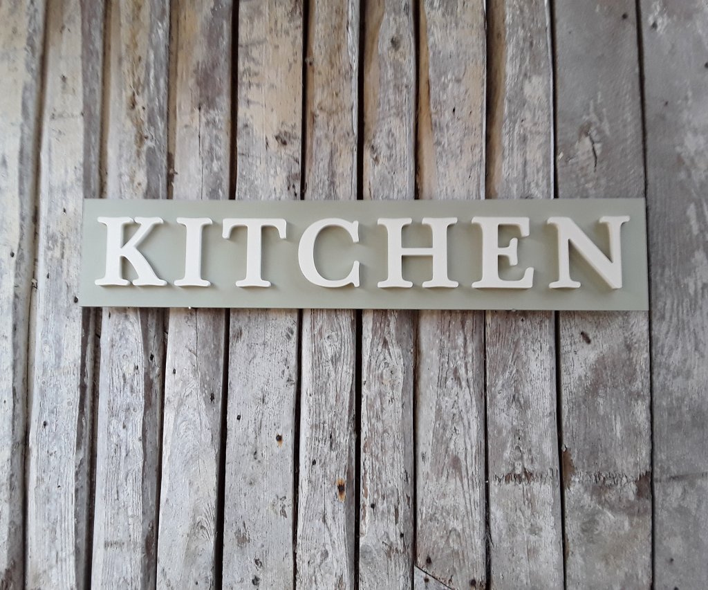 KITCHEN Painted Wordboard KITCHEN Painted Wordboard