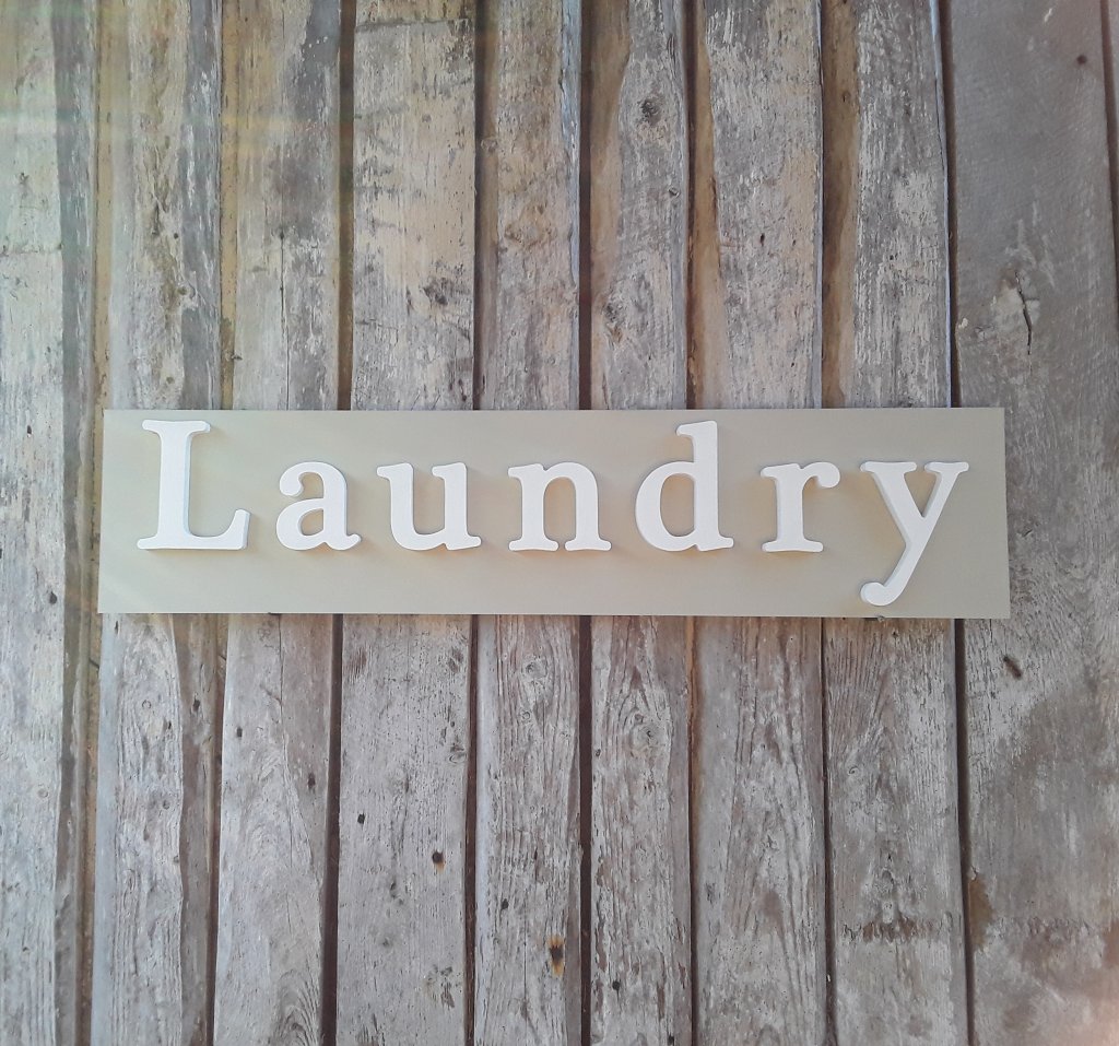 Painted Wooden Laundry Wordboard