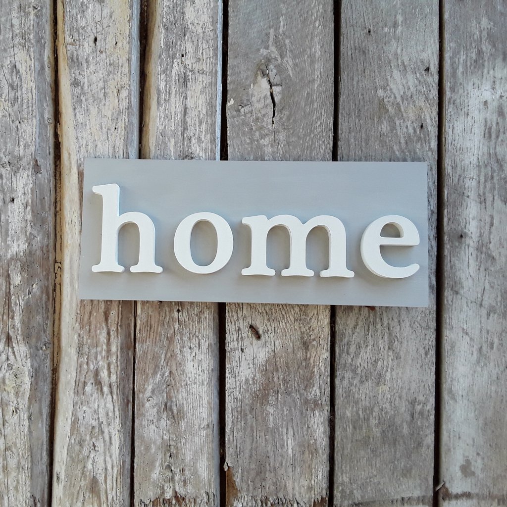Painted Wooden Home Sign