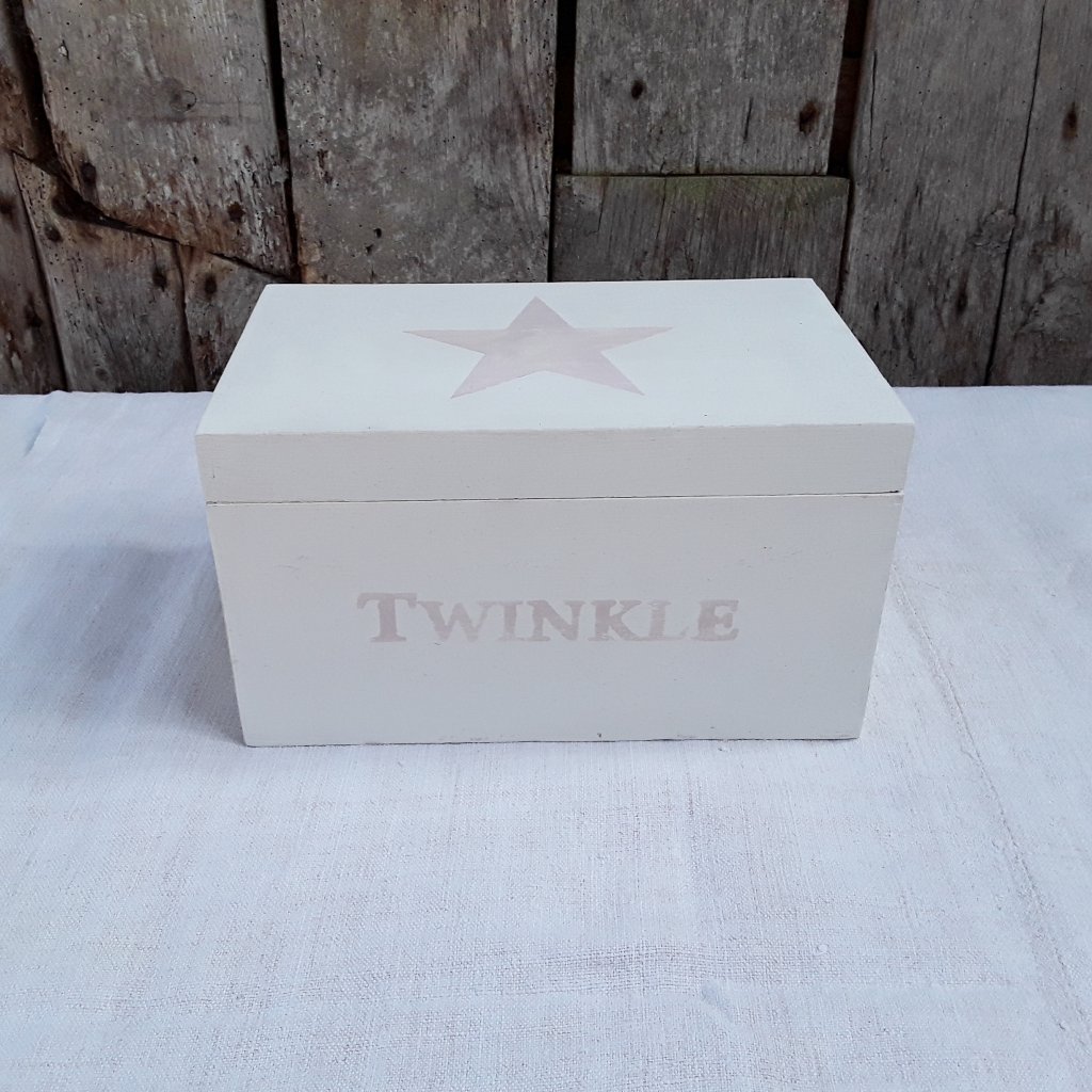 White Box With Twinkle And Star Stencils