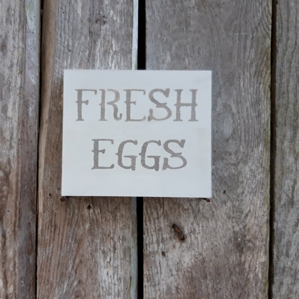 Painted Wooden Fresh Eggs Sign