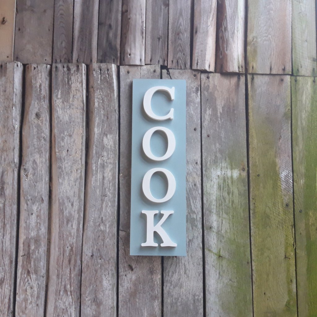 Vertical COOK Sign